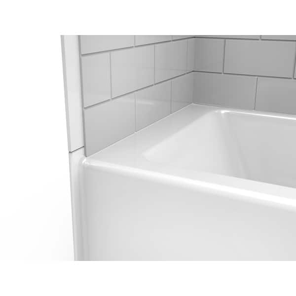 Jacuzzi Signature 60" Alcove Acrylic Soaking Tub with Left Drain and
